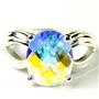 SR361, Mercury Mist Topaz, 925 Sterling Silver Ladies Ring