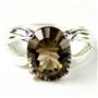 SR361, Smoky Quartz, 925 Sterling Silver Ring