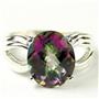 SR361, Mystic Fire Topaz, 925 Sterling Silver Ring