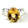 SR361, Citrine, 925 Sterling Silver Ladies Ring