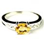 SR362, Citrine, 925 Sterling Silver Ladies Ring