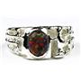 925 Sterling Silver Men's Nugget Ring,  Created Black Opal, SR197