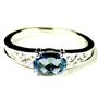 SR362, Neptune Garden Topaz, 925 Sterling Silver Ladies Ring