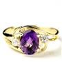 10K, 14K or 18K Gold Ladies Ring, Amethyst, R176