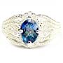 SR365, Neptune Garden Topaz, 925 Sterling Silver Ladies Ring