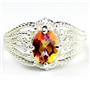SR365, Twilight Fire Topaz, 925 Sterling Silver Ladies Ring