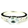 SR362, Aquamarine, 925 Sterling Silver Ring
