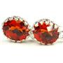 925 Sterling Silver Leverback Earrings, Created Padparadscha Sapphire, SE109