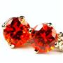 14k Gold Leverback Earrings, Created Padparadscha Sapphire, E017