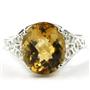 SR057, Citrine, 925 Sterling Silver Ring