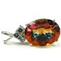 925 Sterling Silver Pendant w/accents, 22 ct Twilight Fire Topaz, SP016