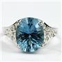SR057, Quantum Cut Swiss Blue Topaz, 925 Sterling Silver Ring