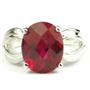 SR361, Created Ruby, 925 Sterling Silver Ring