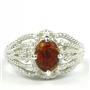 SR365, Created Red/Brown Opal, 925 Sterling Silver Ring