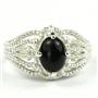 SR365, Black Onyx, 925 Sterling Silver Ring