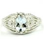 SR365, Aquamarine, 925 Sterling Silver Ring