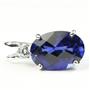 925 Sterling Silver Pendant, Created Blue Sapphire, SP019