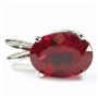 925 Sterling Silver Pendant, Created Ruby, SP006