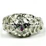 925 Sterling Silver Men's Nugget Ring, Cubic Zirconia, SR168