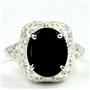 Sterling Silver Ladies Ring, Black Onyx, SR009