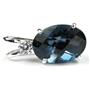 925 Sterling Silver Pendant, London Blue Topaz, SP019