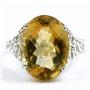 Sterling Silver Ladies Ring, Citrine, SR049