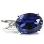 925 Sterling Silver Pendant, Created Blue Sapphire, SP085