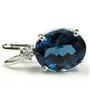 925 Sterling Silver Pendant, London Blue Topaz, SP020