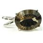 925 Sterling Silver Pendant, Smoky Quartz, SP006