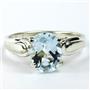 SR058, Aquamarine, 925 Sterling Silver