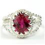 Created Ruby, 925 Sterling Silver Ring, SR070