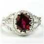 Crimson Topaz, 925 Sterling Silver Ring, SR070