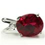 925 Sterling Silver Pendant, Created Ruby, SP022