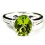 925 Sterling Silver Ladies Ring, Peridot, SR136