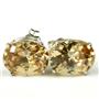 925 Sterling Silver Post Earrings, Champagne CZ, SE102