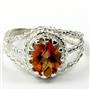 Twilight Fire Topaz, 925 Sterling Silver Ring, SR070