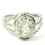Rainbow Moonstone, 925 Dterling Silver Ring, SR070