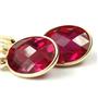 14k Gold Leverback Earrings, Created Ruby, E101