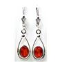 925 Sterling Silver Leverback Earrings, Created Padparadsha Sapphire SE008