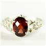 SR302, Mozambique Garnet,  925 Sterling Silver Ring