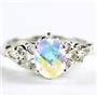 SR302, Mercury Mist Topaz,  925 Sterling Silver Ring