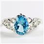 Paraiba Topaz, 925 Sterling Silver Ladies Ring, SR302