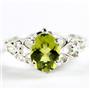 SR302, Peridot, 925 Sterling Silver Ring