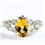 SR302, Citrine, 925 Sterling Silver Ring