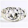 925 Sterling Silver Men's Nugget Ring, Silver Topaz, SR168