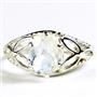 SR137, Rainbow Moonstone, 925 Sterling Silver Ring