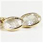 14k Gold Leverback Earrings, Cubic Zirconia, E101