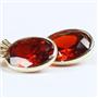 14k Gold Leverback Earrings, Garnet CZ, E001