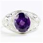 SR083, Amethyst, 925 Sterling Silver Ladies Ring