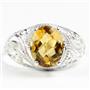 SR083, Citrine, 925 Sterling Silver Ladies Ring